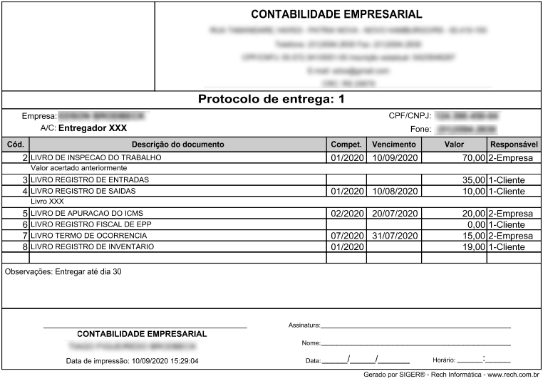 Melhorias no protocolo de entrega de documentos