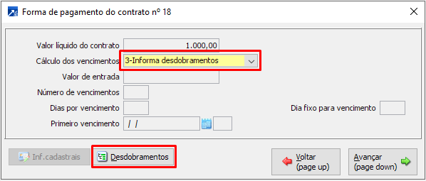 Desdobramentos e Centros de Custo no Módulo de Gestão de Contratos