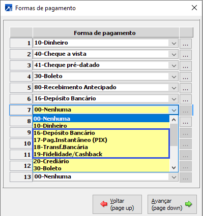 Novas formas de pagamento no PDV