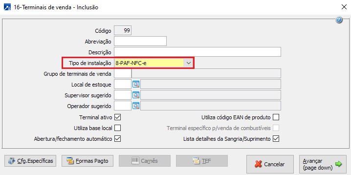 PAF-NFC-e de Santa Catarina, disponível do ERP SIGER.