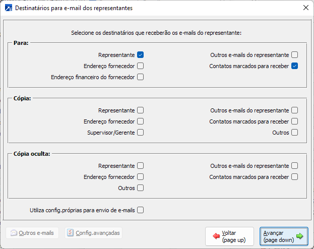 Configuração para o Envio de E-mails