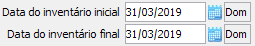 3. Data do inventário inicial e final
