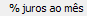19. % juros ao mês