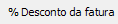 14. % Desconto da fatura