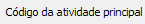 2. Código da atividade principal