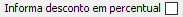 9. Informa desconto em percentual