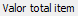 12. Valor total item