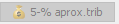 37. 5-% aprox.trib