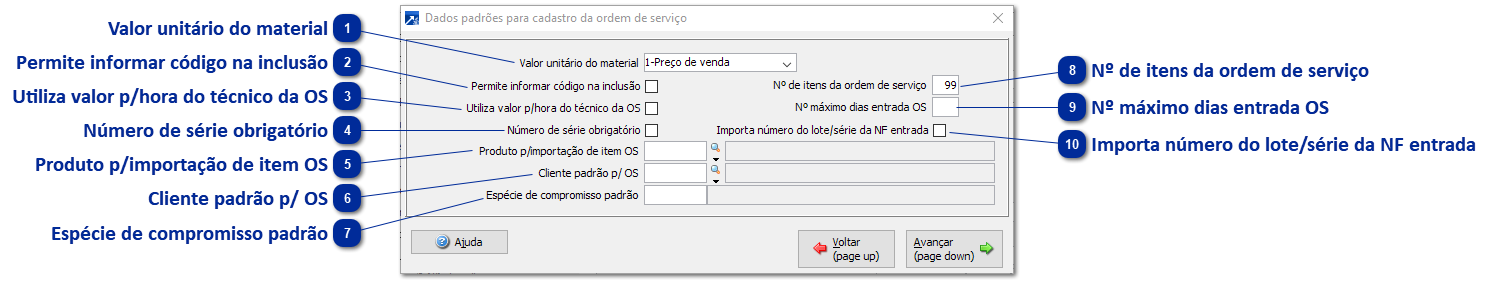 Padrões para Cadastro
