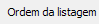 3. Ordem da listagem