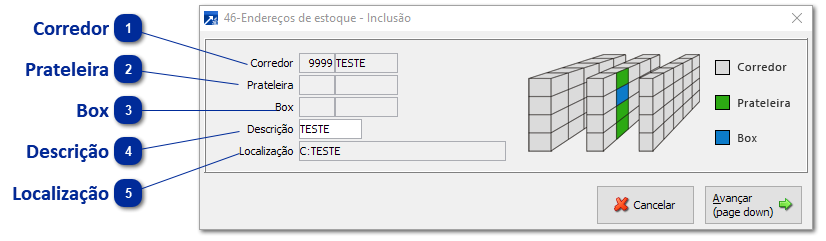 Endereço de Estoque