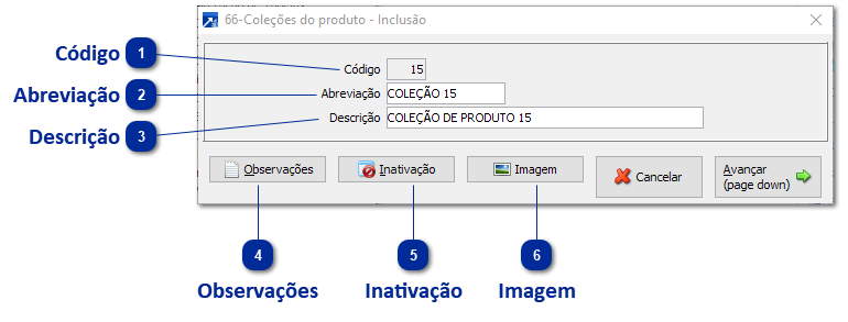 Coleções do Produto