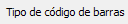 10. Tipo de código de barras
