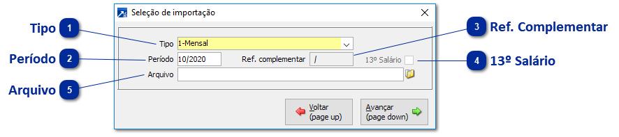 Importação Movimentos