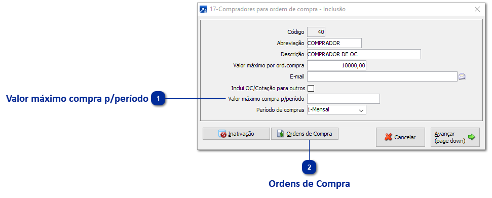 Comprador Ordem de Compra