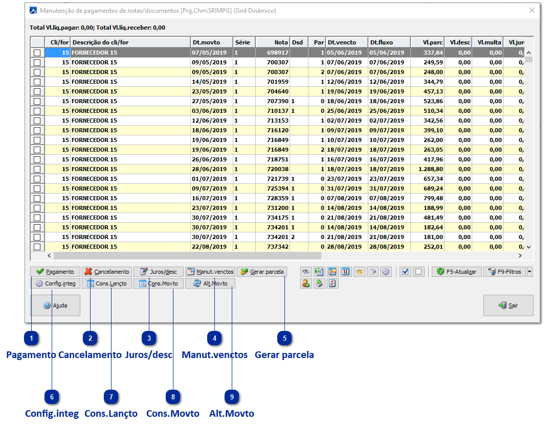 A Partir de Notas já Lançadas