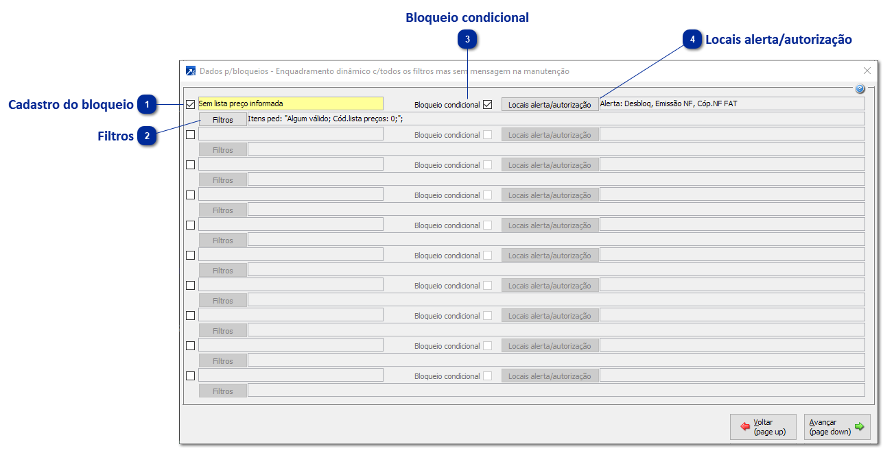 Enquadramento dinâmico ao gravar o pedido
