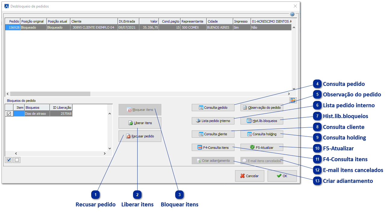 Bloqueio/Desbloqueio Manual