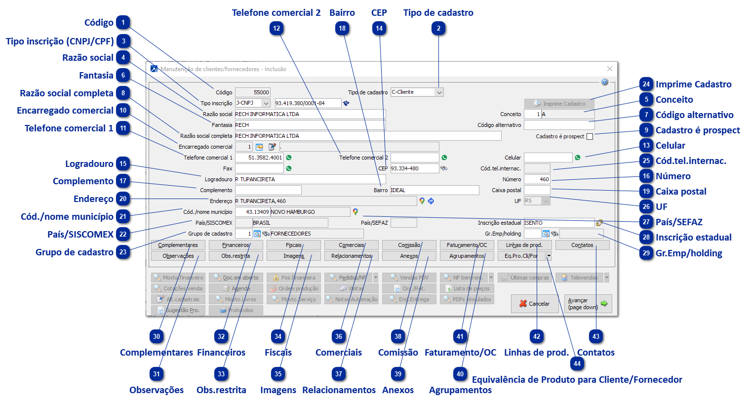 Clientes e Fornecedores