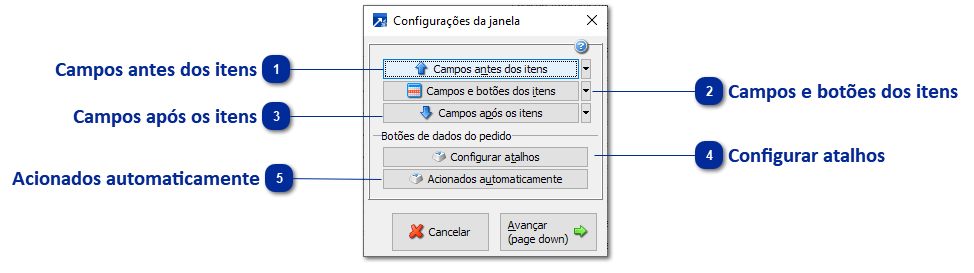 Configuração dos Campos na Capa