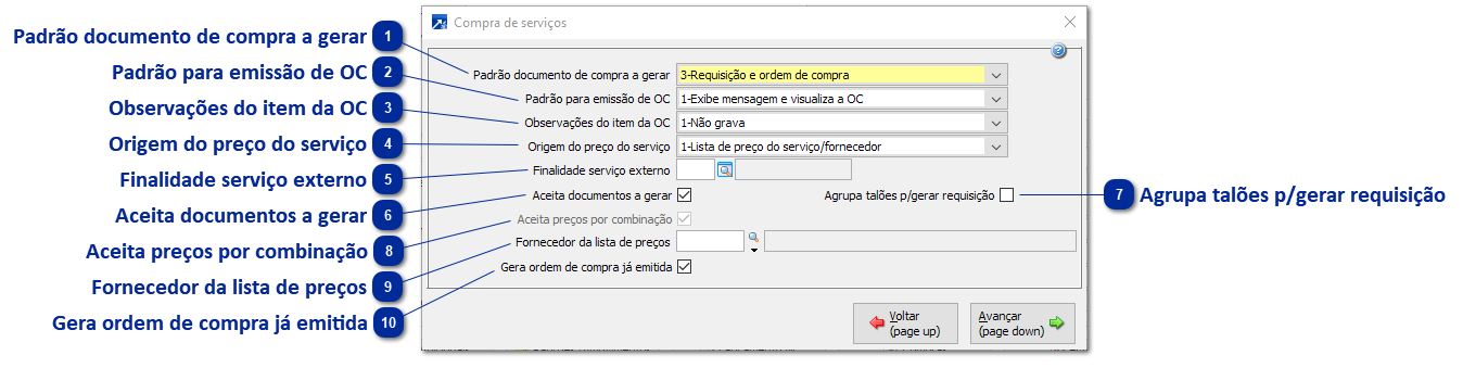 Configurações da Empresa - Compra