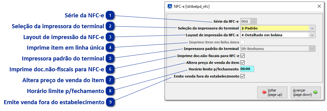 Configurações Específicas - NFC-e