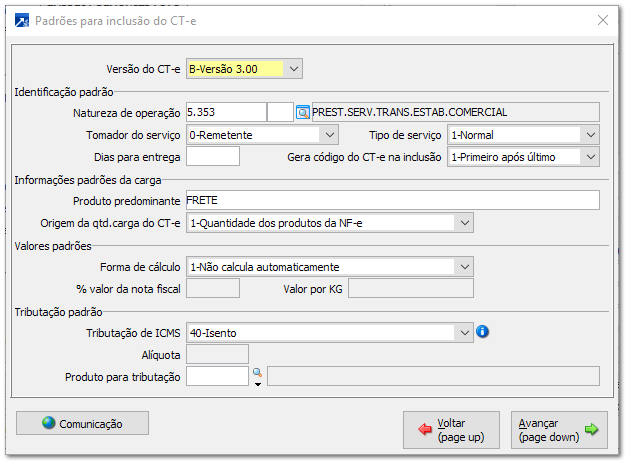 Conhecimento de  Transporte ( CT-e )