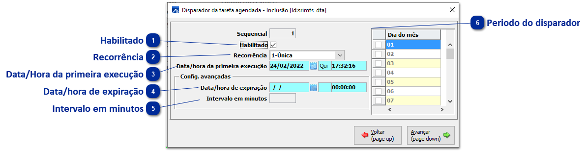 Criando um disparador 