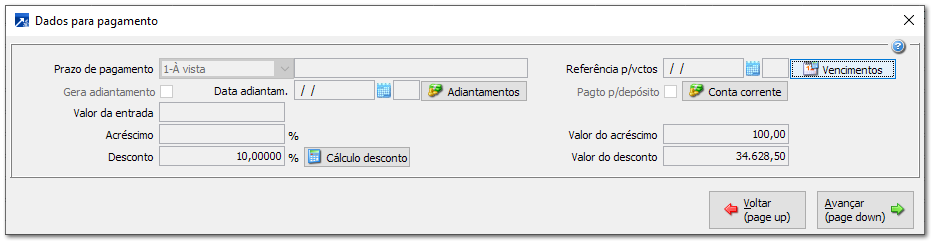 Dados para Pagamento