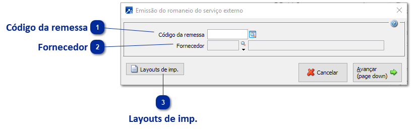 Emissão de Romaneio