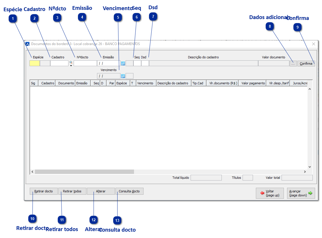 Funções para Seleção dos Documentos