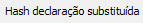 4. Hash declaração substituída