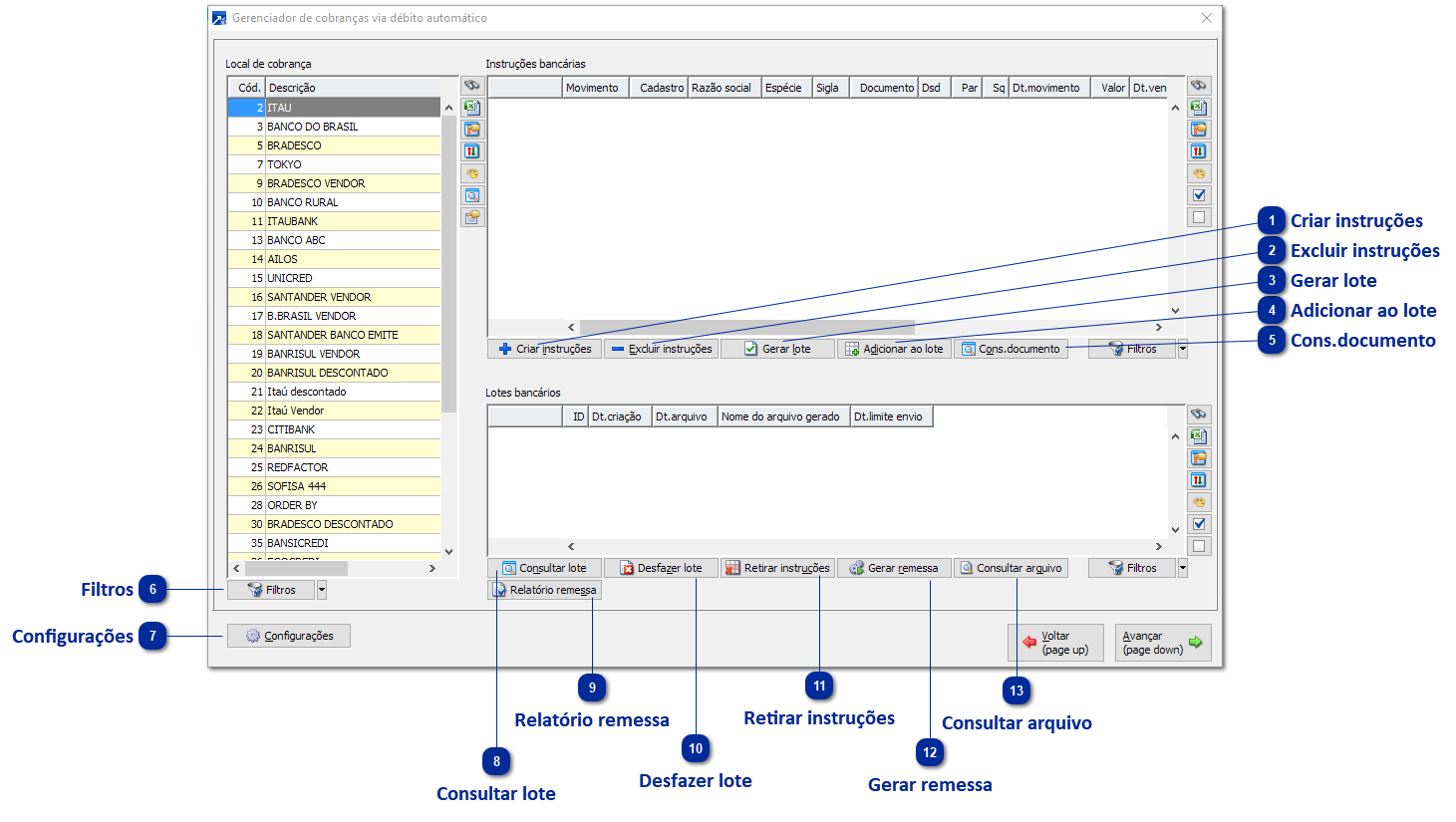 Gerenciador de Débitos Automáticos