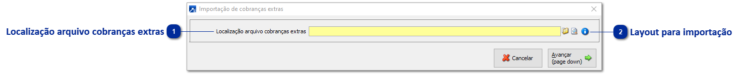 Importação de Cobranças Extras