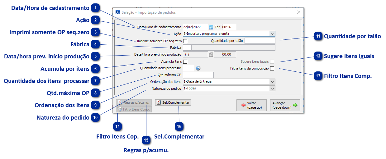 Importação de Pedidos do Faturamento