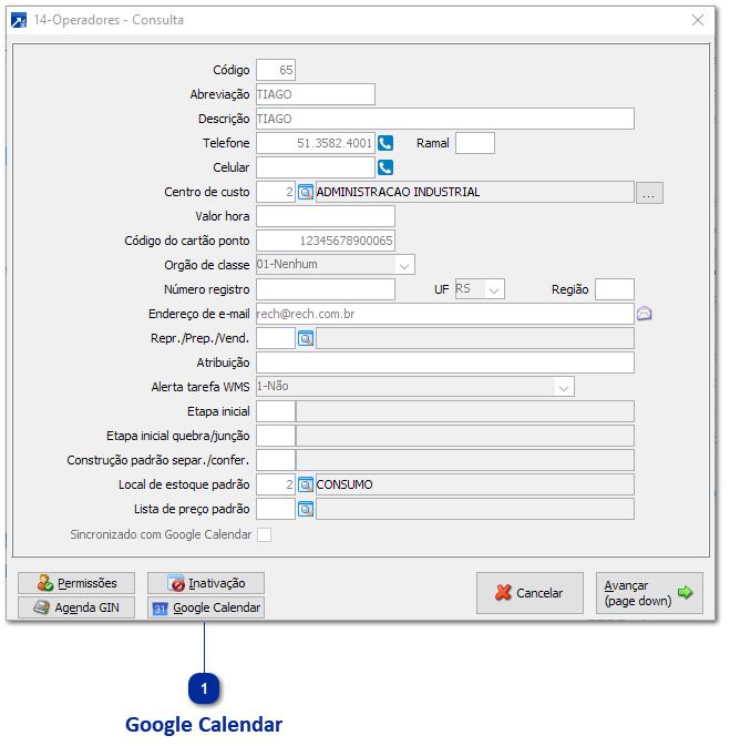 Integração com Google Calendar