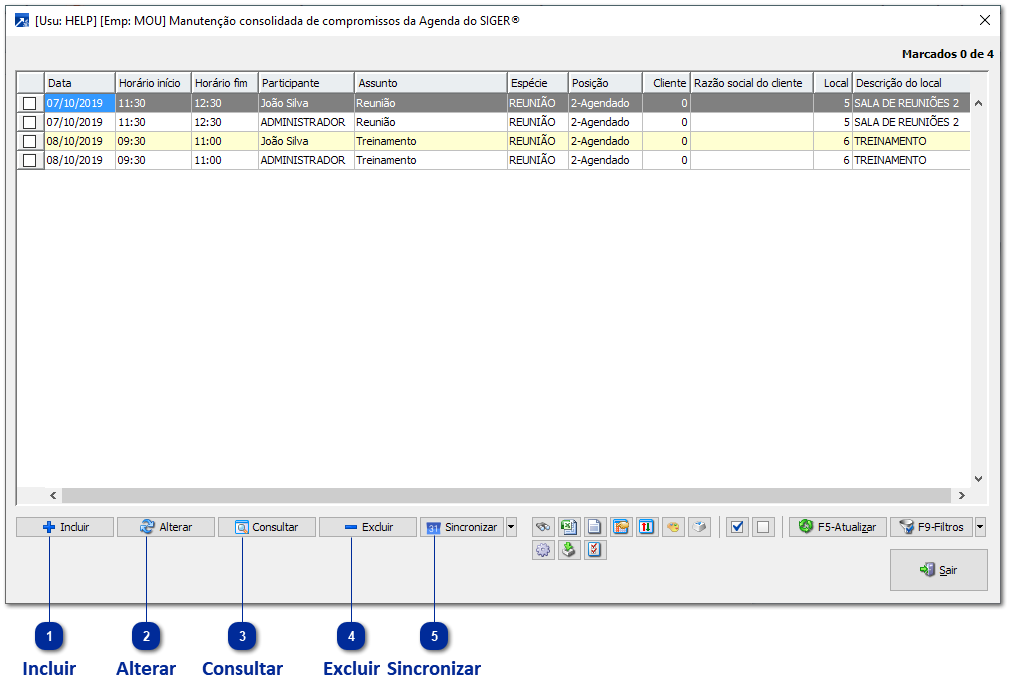 Manutenção Consolidada de Compromissos
