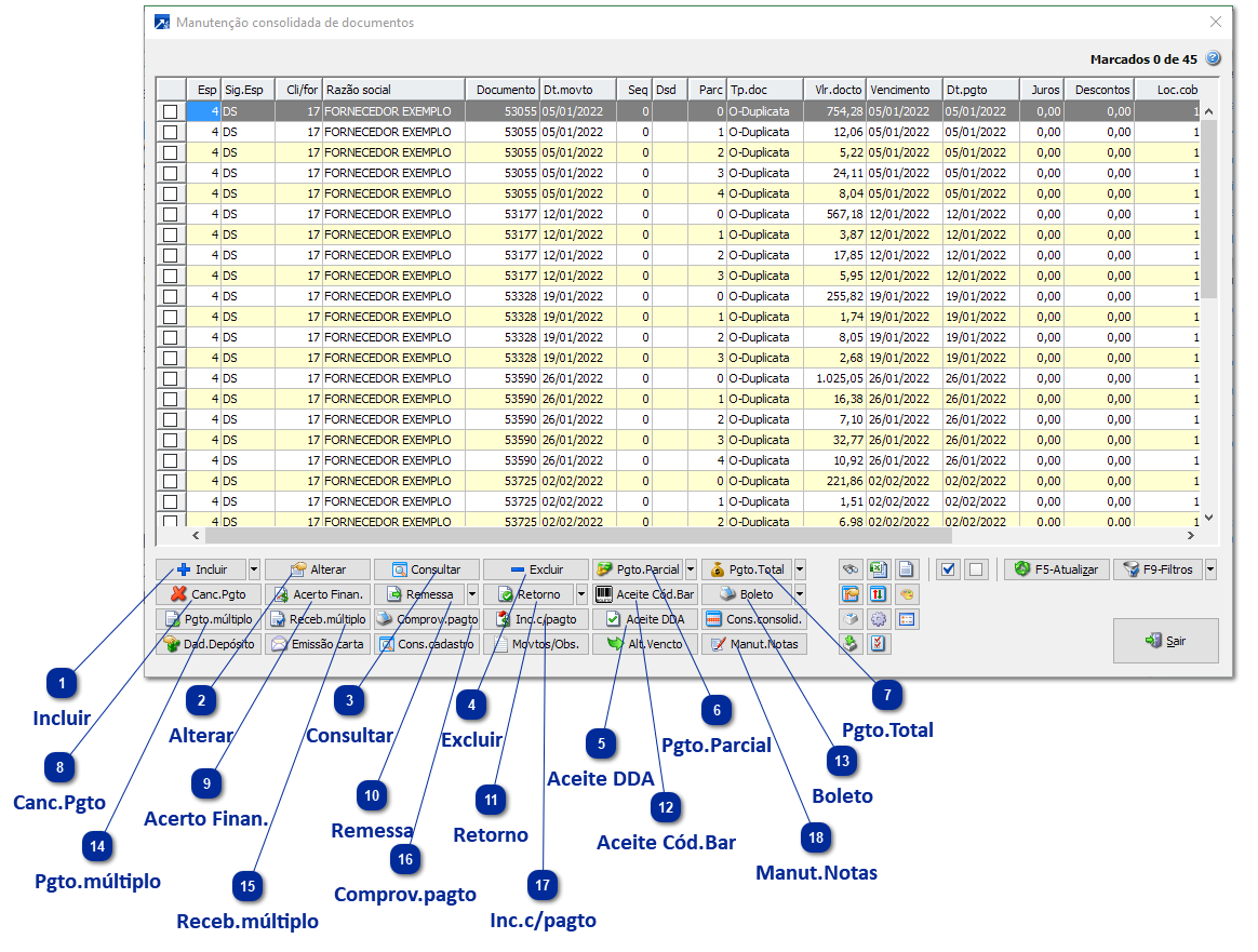 Manutenção Consolidada de Documentos