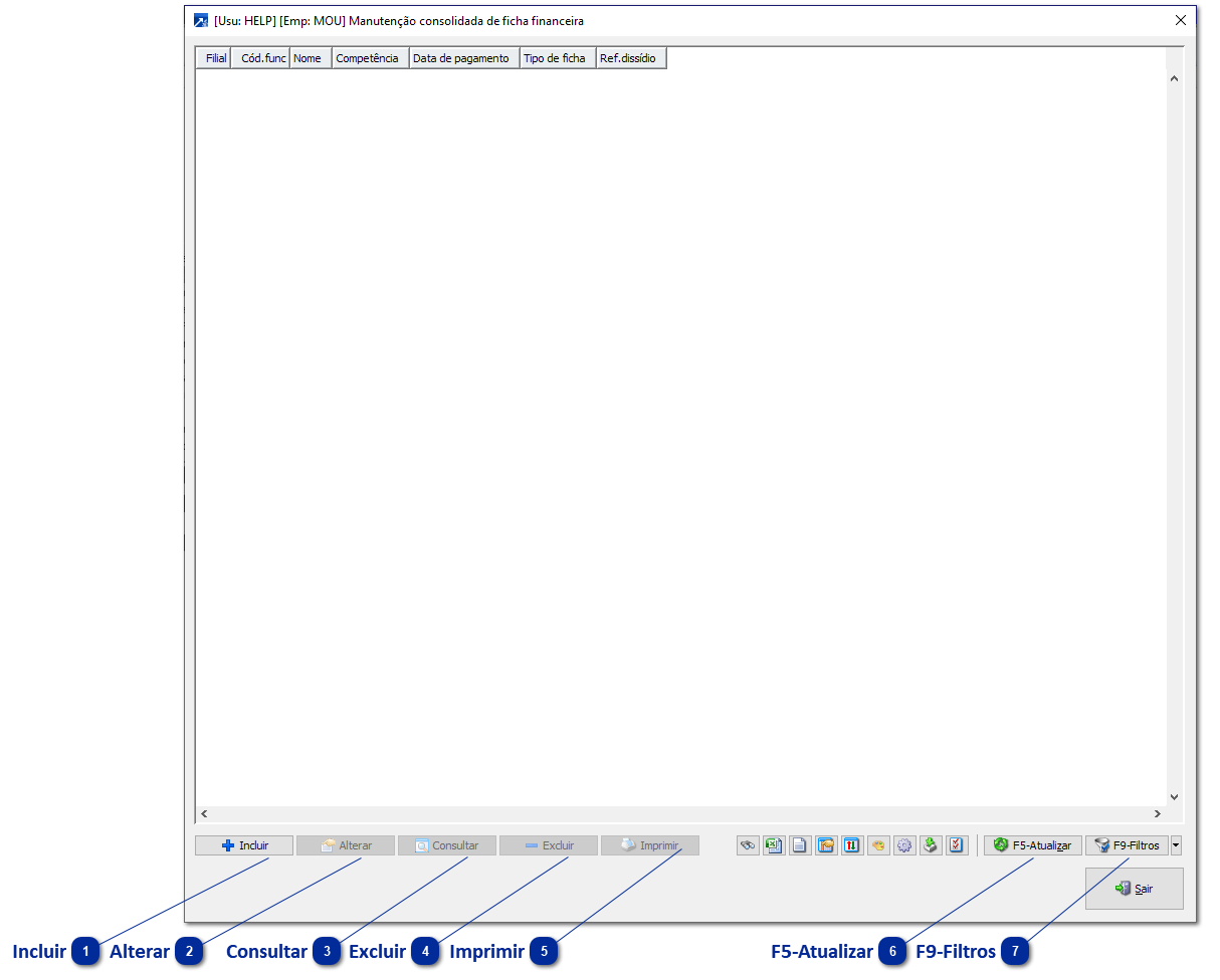 Manutenção da ficha financeira