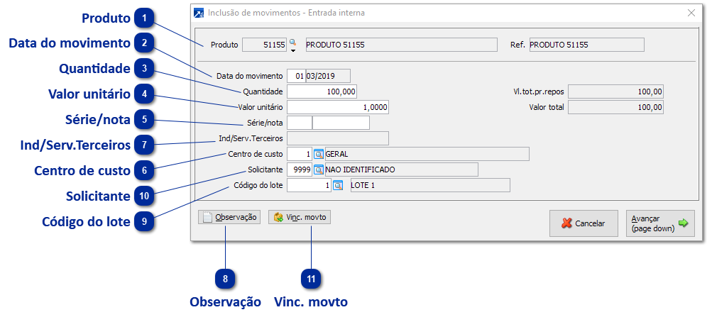 Movimentação Manual