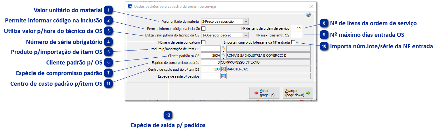 Padrões para Cadastro