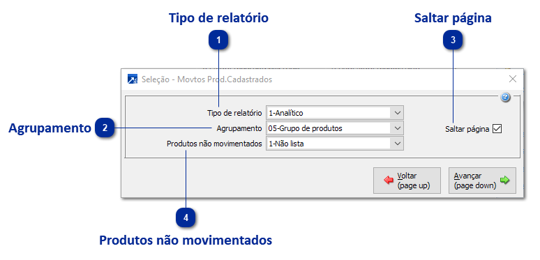 Relatório - Movimento de Produtos Cadastrados