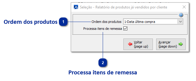 Relatório de Produtos já Vendidos por Cliente