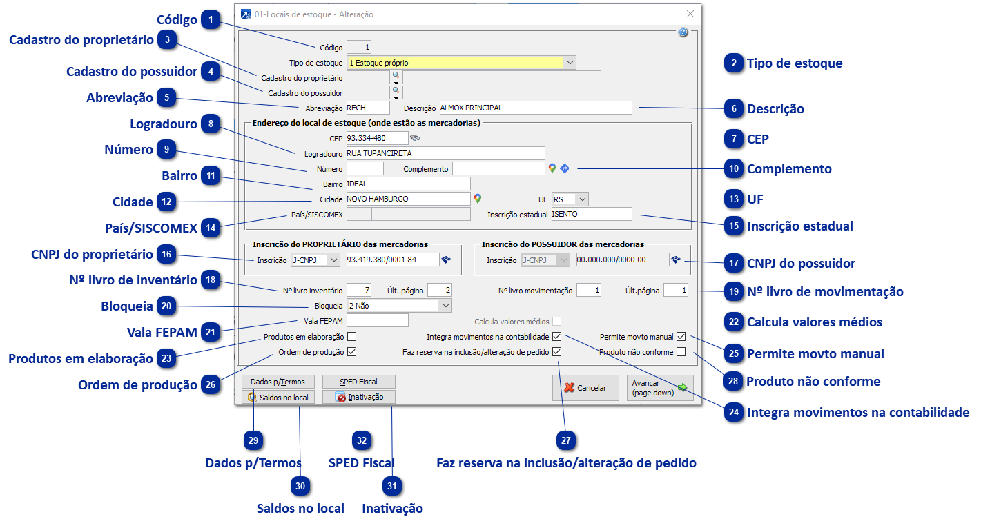 01 - Locais de Estoque