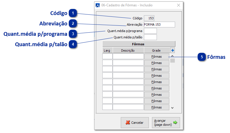 06 - Cadastro de Formas