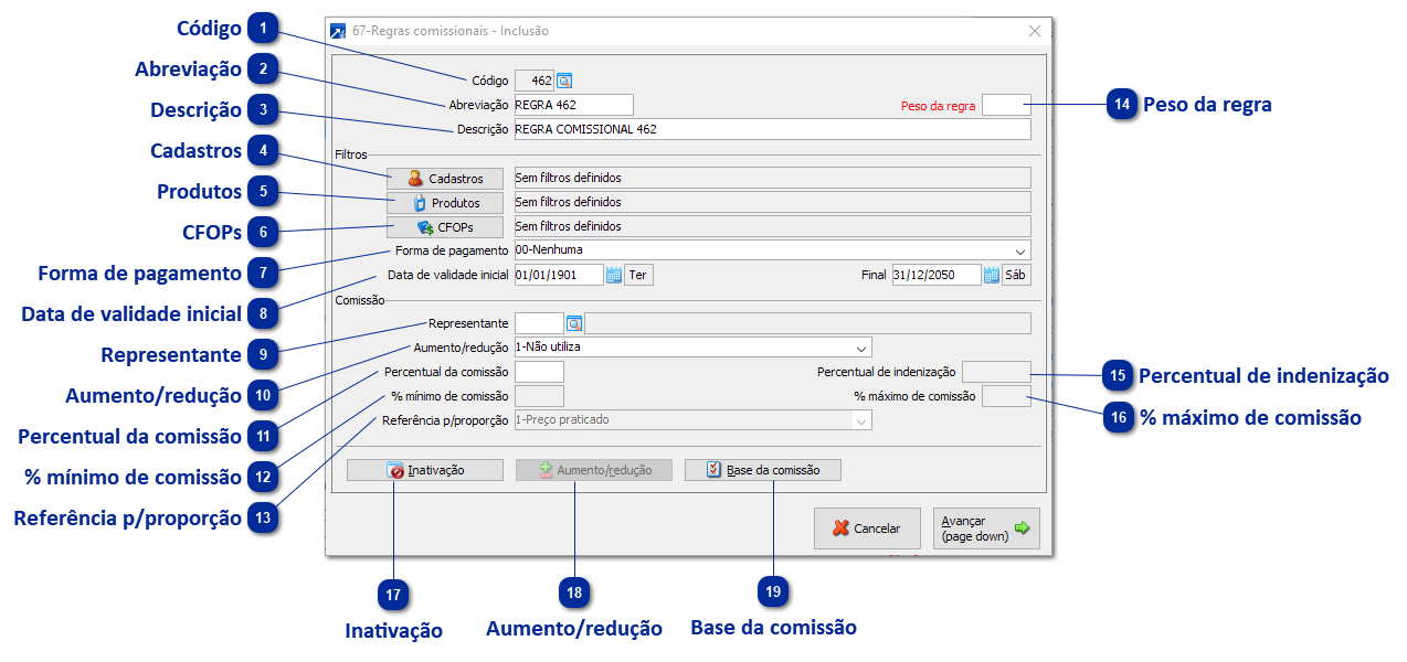 67 - Regras Comissionais