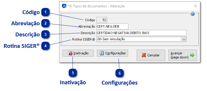 16 - Tipos de Documentos