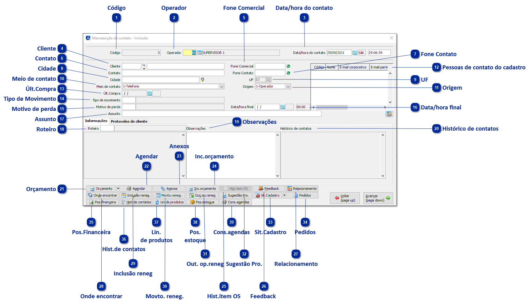 Cadastrando um Contato