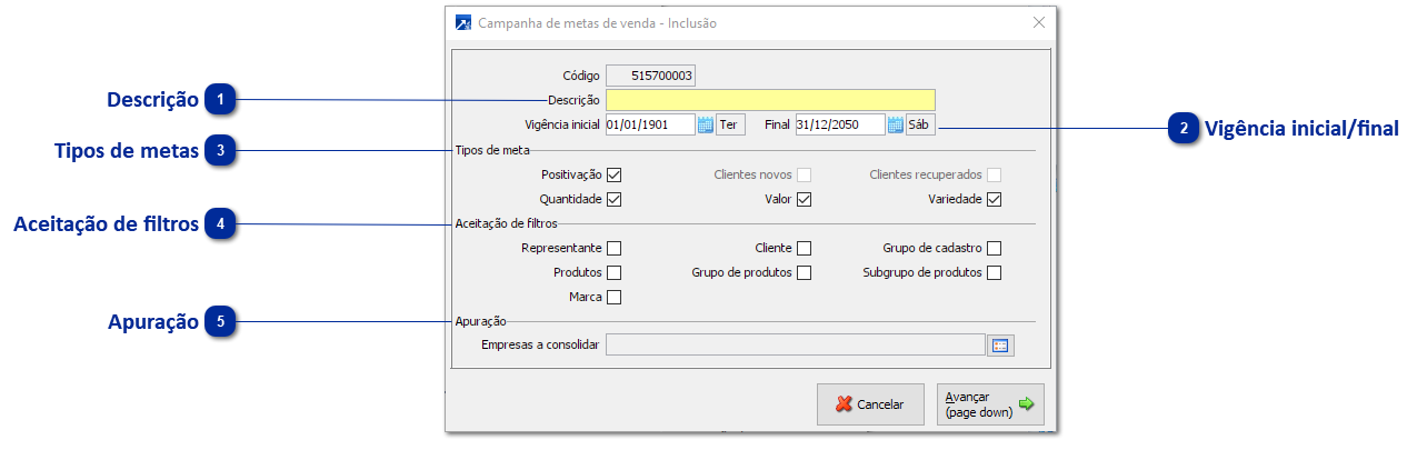 Campanhas de Vendas