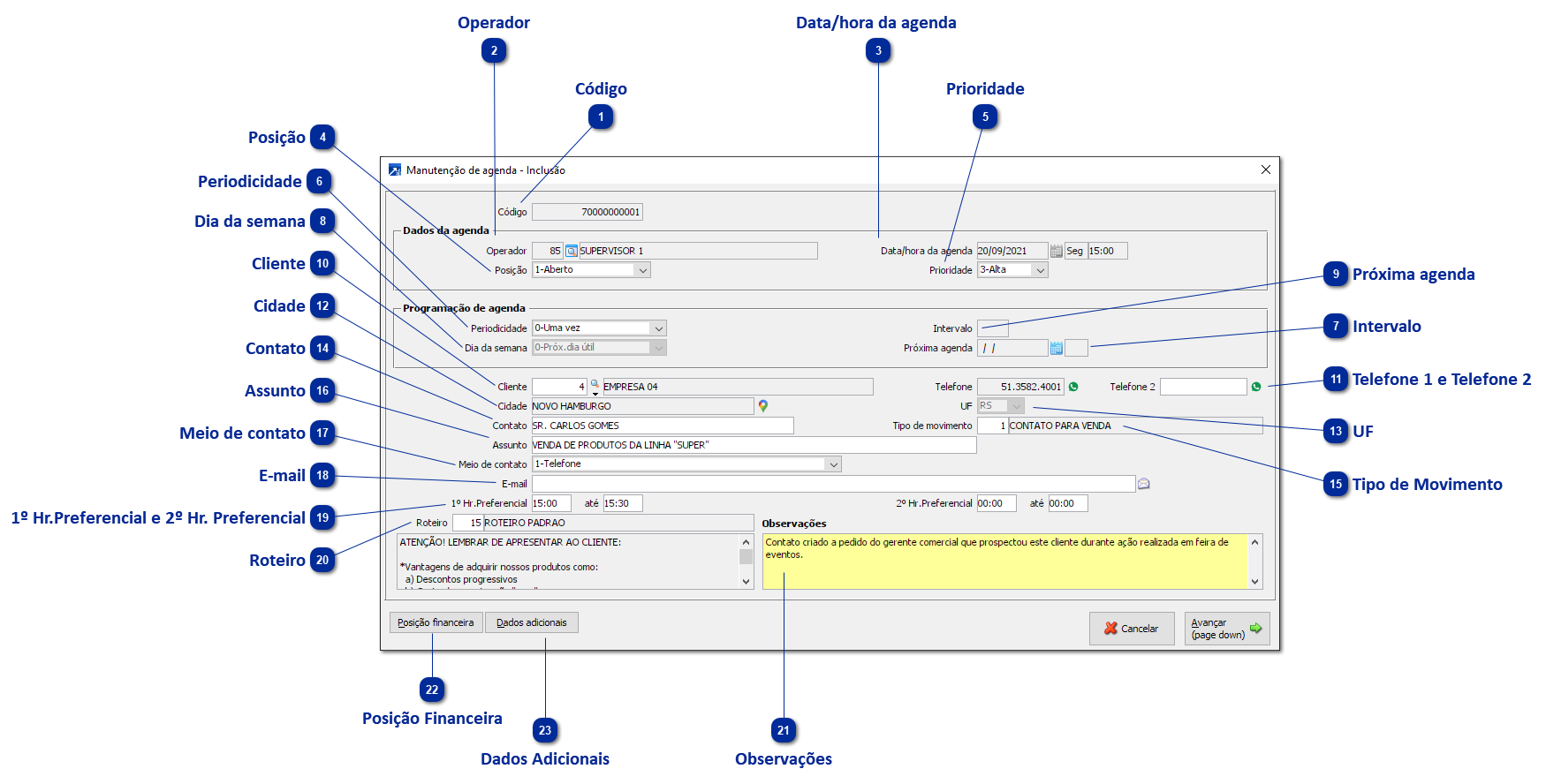 Como Criar um Agendamento